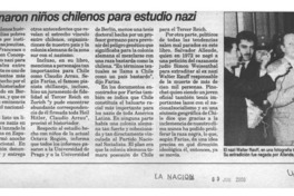 Donaron niños chilenos para estudio nazi  [artículo]