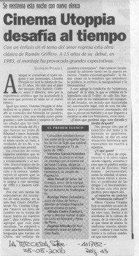 Cinema utoppia desafía al tiempo  [artículo]