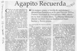 Agapito recuerda  [artículo]