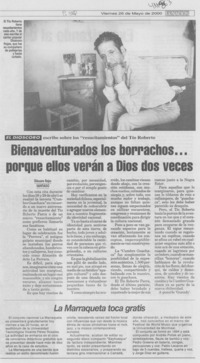 Bienaventurados los borrachos -- porque ellos verán a Dios dos veces