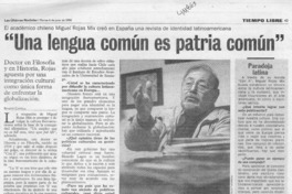 "Una lengua común es patria común"  [artículo] Renato Castelli
