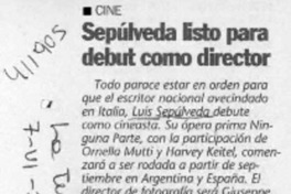 Sepúlveda listo para debut como director