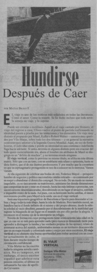 Hundirse después de caer