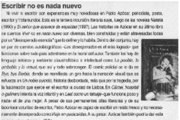 Escribir no es nada nuevo