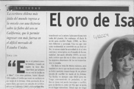 El oro de Isabel Allende  [artículo] Sonia Lira