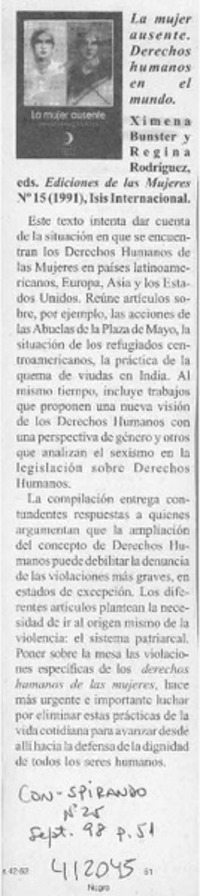 La Mujer ausente  [artículo]