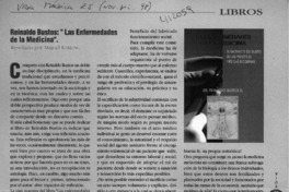 Reinaldo Bustos, "Las enfermedades de la medicina"  [artículo] Miguel Kottow