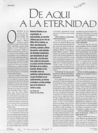 De aquí a la eternidad  [artículo] Sergio Paz