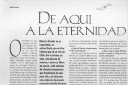 De aquí a la eternidad  [artículo] Sergio Paz