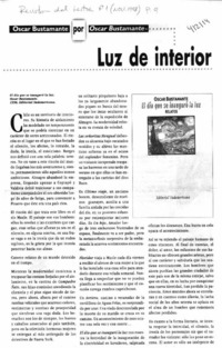 Luz de interior  [artículo] Oscar Bustamante