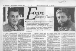 Entre tangos y teatro  [artículo]