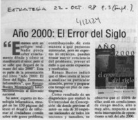 Año 2000, el error del siglo