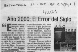 Año 2000, el error del siglo