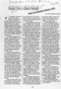 Román Calvo y Alberto Edwards  [artículo] Juan Ignacio Iturria