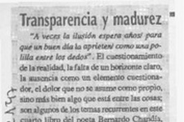 Transparencia y madurez  [artículo] Isabel Gómez