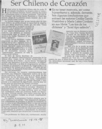Ser chileno de corazón  [artículo]
