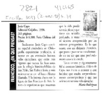 Francisco, ¿en qué piensas?  [artículo] Mario Rodríguez