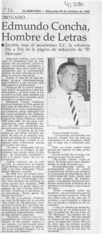 Edmundo Concha, hombre de letras  [artículo]