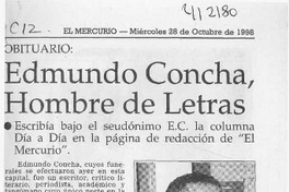 Edmundo Concha, hombre de letras  [artículo]