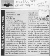 Rumbo al sur, deseando el norte  [artículo] Gloria Guerra