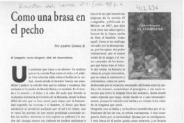 Como una brasa en el pecho  [artículo] Andrés Gómez B.