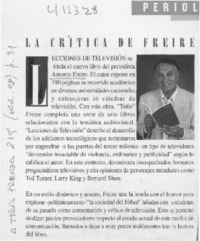 La Crítica de Freire  [artículo]