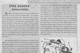 Una escena  [artículo] Adriana Valdés
