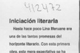 Iniciación literaria  [artículo] D. T.