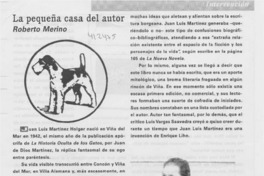 La pequeña casa del autor  [artículo] Roberto Merino