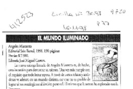 El mundo iluminado  [artículo] Rosa María Verdejo