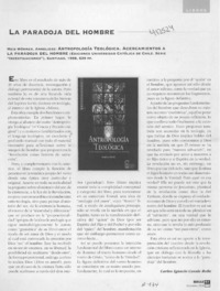 La paradoja del hombre  [artículo] Carlos Ignacio Casale Rolle