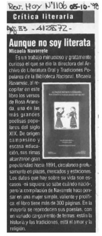 Aunque no soy literata