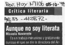 Aunque no soy literata