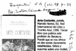 Arte cortante  [artículo] Nelson Cáceres Araya