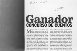 Ganador concurso de cuentos  [artículo]