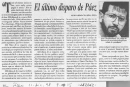 El último disparo de Paéz  [artículo] Bernardo Chandía Fica