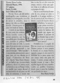 Fatamorgana de amor con banda de música  [artículo] Rosa María Verdejo