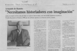 "Necesitamos historiadores con imaginación"  [artículo]