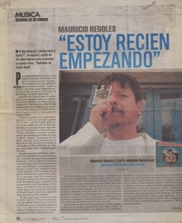 "Estoy recién empezando"  [artículo] Julio Osses M.