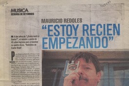 "Estoy recién empezando"  [artículo] Julio Osses M.