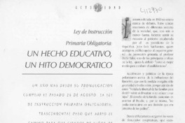 Un Hecho educativo, un hito democrático  [artículo]
