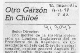 Otro garzón en Chiloé  [artículo] Laureano Marcelli Oyarzo