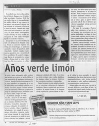 Años verde limón  [artículo] Camilo Marks