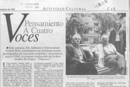 Pensamiento a cuatro voces