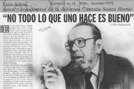 "No todo lo que uno hace es bueno"  [artículo] Willy Haltenhoff N.
