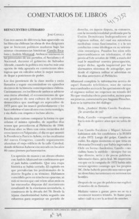 Reencuentro literario  [artículo] José Cayuela