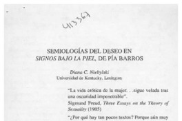 Semiologías del deseo en Signos bajo la piel, de Pía Barros