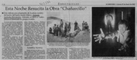 Esta noche resucita la obra "Chañarcillo"