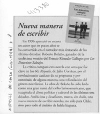 Nueva manera de escribir  [artículo]