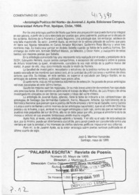 "Antología poética del norte"  [artículo] José Martínez Fernández